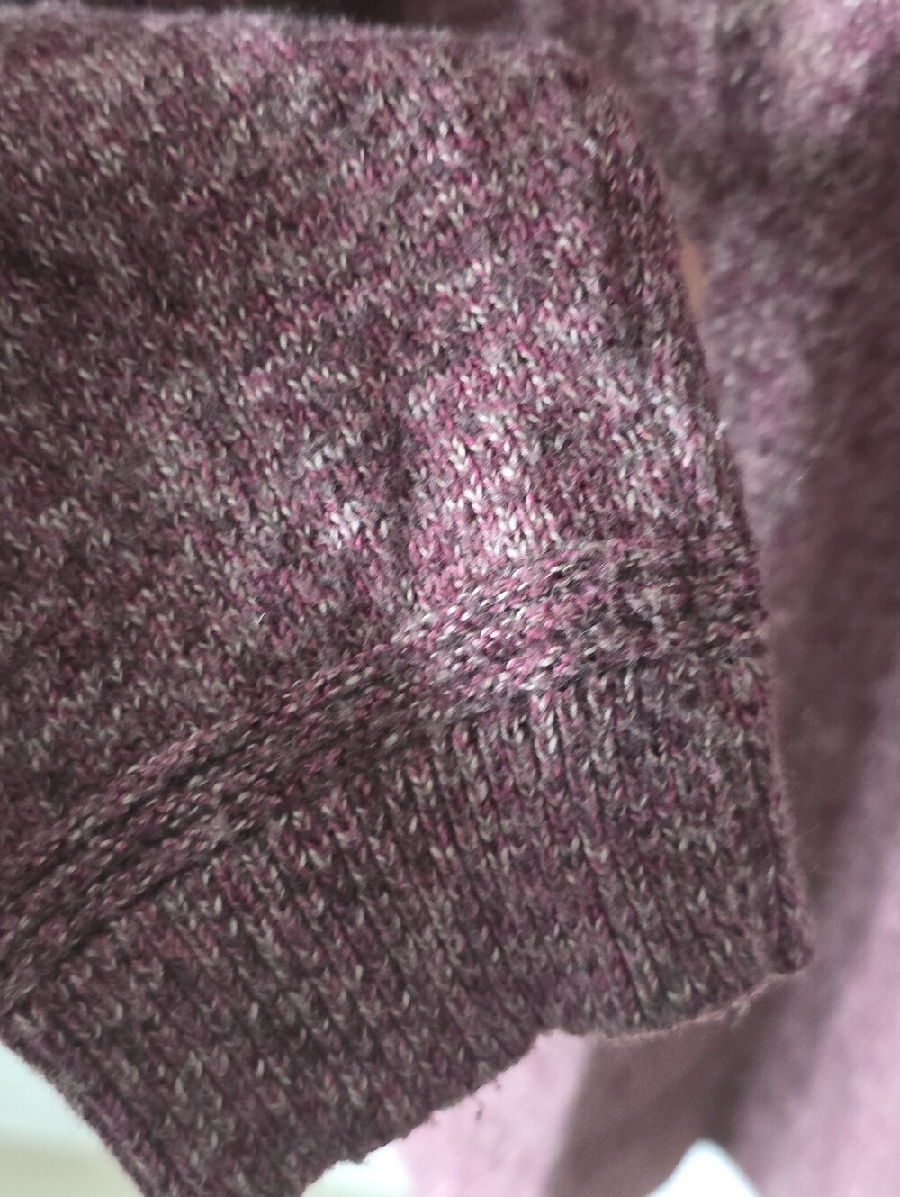 Old Navy Burgundy Marled Tunic Sweater Large Long Sleeve Cozy Knit Pullover - Picture 4 of 8